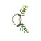 8 Natural Jute NAPKIN RINGS Wooden Bead Green Eucalyptus Leaves